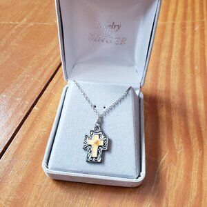 Mustard Seed Sterling Silver Cross Necklace